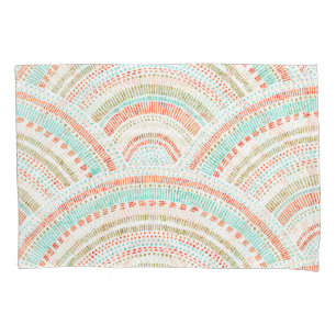 Seigaiha Waves: Vintage Wavy Pattern Pillowcase