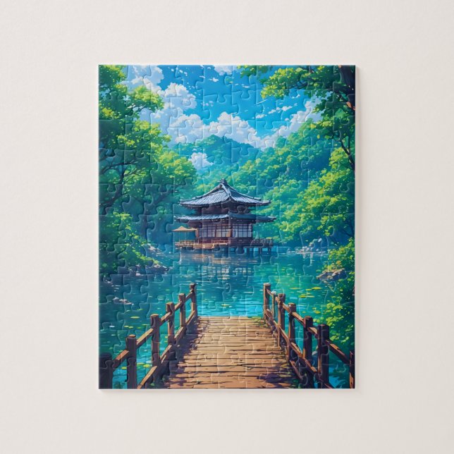 (Seijaku no Kohan) -  Lakeside Serenity Jigsaw Puzzle (Vertical)