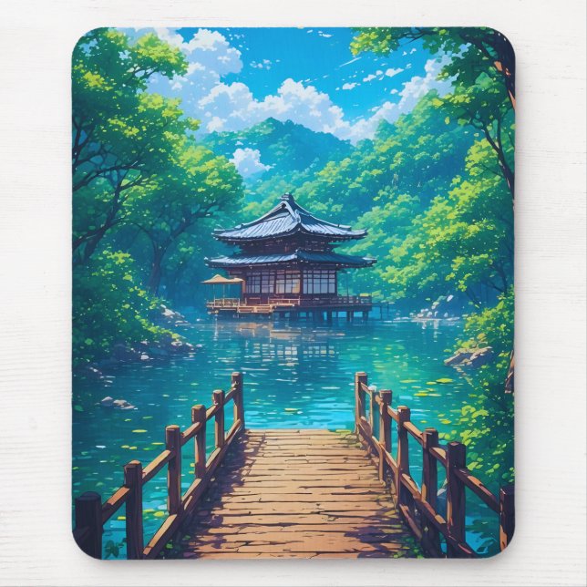 (Seijaku no Kohan) -  Lakeside Serenity Mouse Pad (Front)