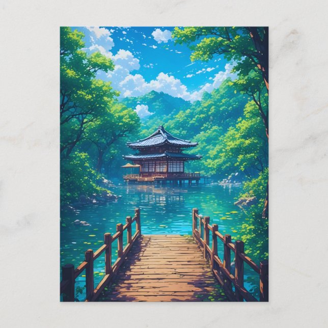 (Seijaku no Kohan) -  Lakeside Serenity Postcard (Front)