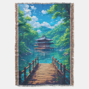 (Seijaku no Kohan) -  Lakeside Serenity Throw Blanket