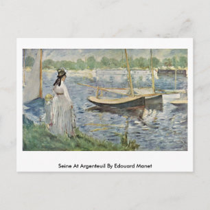 Seine At Argenteuil By Edouard Manet Postcard