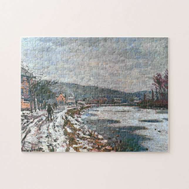 Seine at Bougival Monet Fine Art Jigsaw Puzzle (Horizontal)