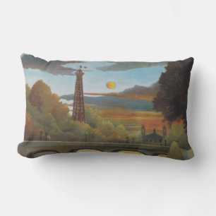Seine & Eiffel Tower in the Sunset (Paris, France) Lumbar Cushion