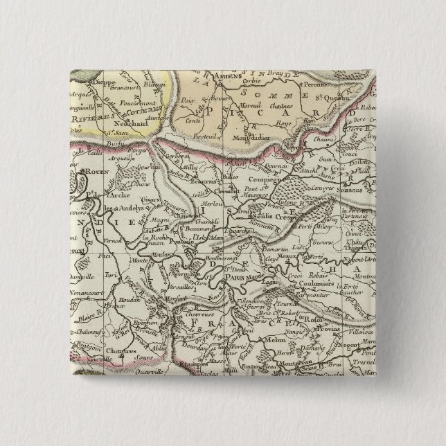 Seine River 15 Cm Square Badge (Front)