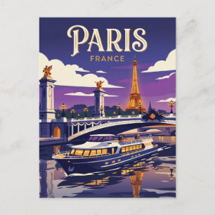 Seine River France Postcard