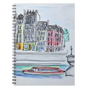 Seine River Ile Saint-Louis, Paris Notebook