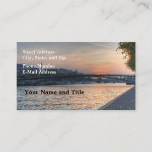 Seine sunset business card
