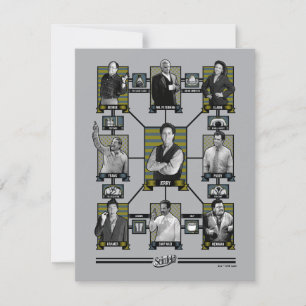 Seinfeld   Character Relationship Chart Card