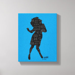 Seinfeld Elaine Dance Silhouette Canvas Print