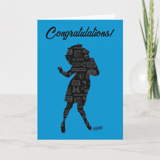 Seinfeld | Elaine Dance Silhouette Congratulations Card (Front)
