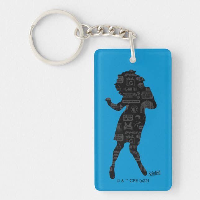 Seinfeld | Elaine Dance Silhouette Key Ring (Front)