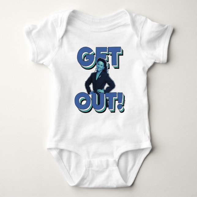 Seinfeld | Elaine - Get Out! Baby Bodysuit (Front)