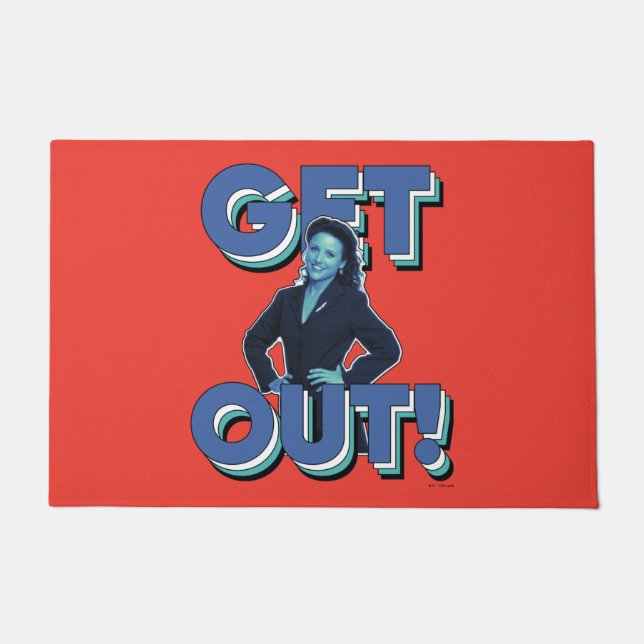Seinfeld | Elaine - Get Out! Doormat (Front)
