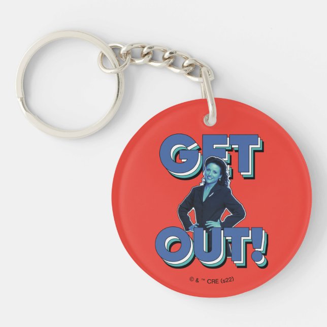 Seinfeld | Elaine - Get Out! Key Ring (Front)