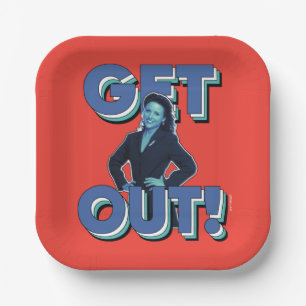 Seinfeld   Elaine - Get Out! Paper Plate