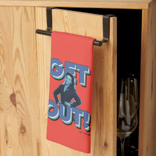 Seinfeld Elaine - Get Out! Tea Towel