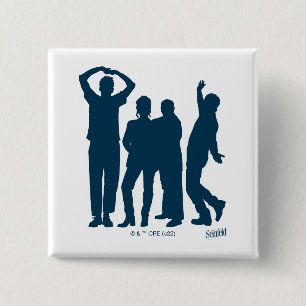Seinfeld   Group Silhouette Graphic 15 Cm Square Badge