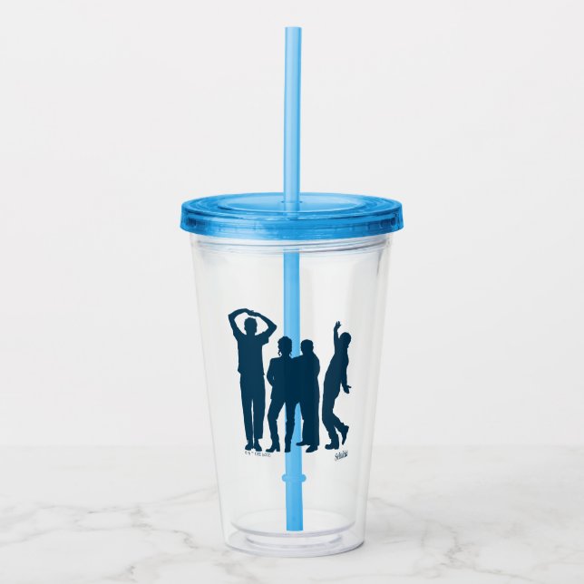 Seinfeld | Group Silhouette Graphic Acrylic Tumbler (Front)