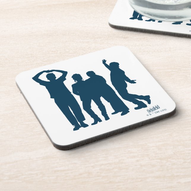 Seinfeld | Group Silhouette Graphic Coaster (Left Side)