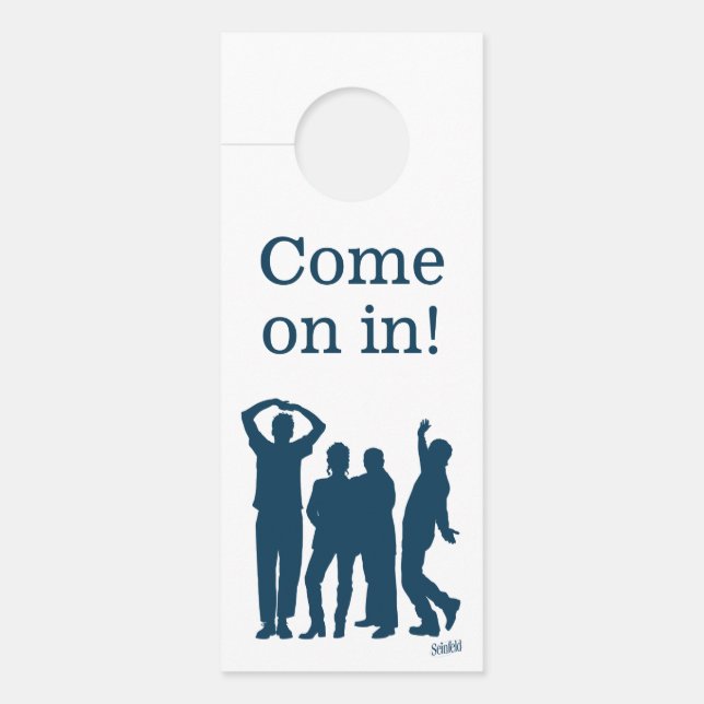 Seinfeld | Group Silhouette Graphic Door Hanger (Front)