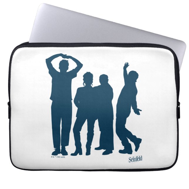 Seinfeld | Group Silhouette Graphic Laptop Sleeve (Front)