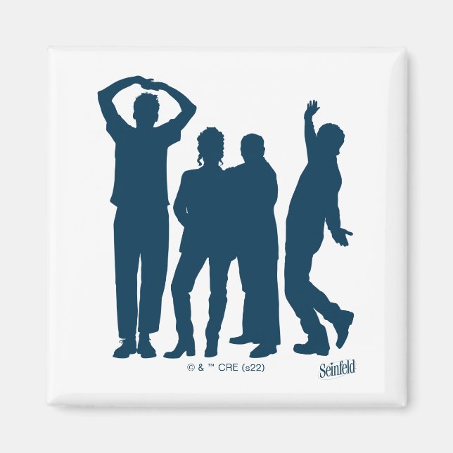 Seinfeld | Group Silhouette Graphic Magnet (Front)