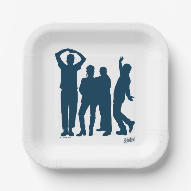 Seinfeld | Group Silhouette Graphic Paper Plate (Front)
