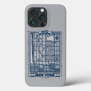 Seinfeld   Hot Spots of New York Map iPhone 13 Pro Case