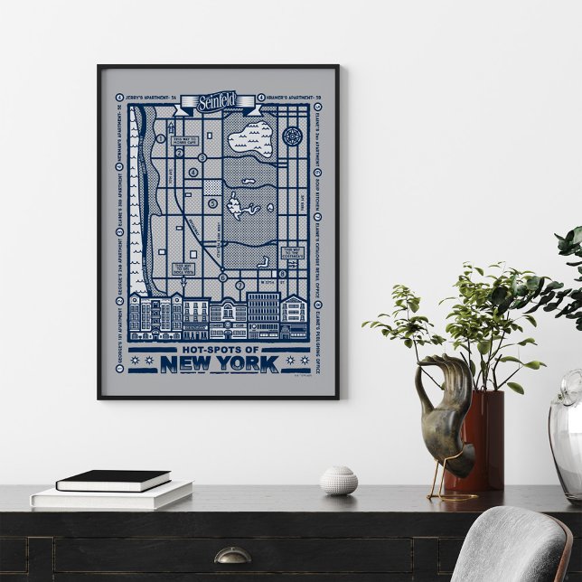 Seinfeld | Hot Spots of New York Map Poster (Creator Uploaded)