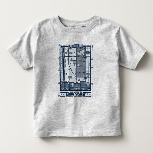 Seinfeld | Hot Spots of New York Map Toddler T-Shirt (Front)