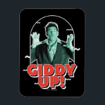 Seinfeld | Kramer - Giddy Up! Magnet<br><div class="desc">This Seinfeld graphic features Kramer and the quote,  "Giddy Up!"</div>