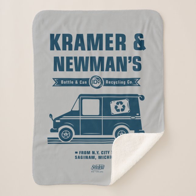 Seinfeld | Kramer & Newman's Recycling Co. Sherpa Blanket (Front)