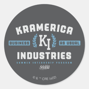 Seinfeld   Kramerica Industries Classic Round Sticker