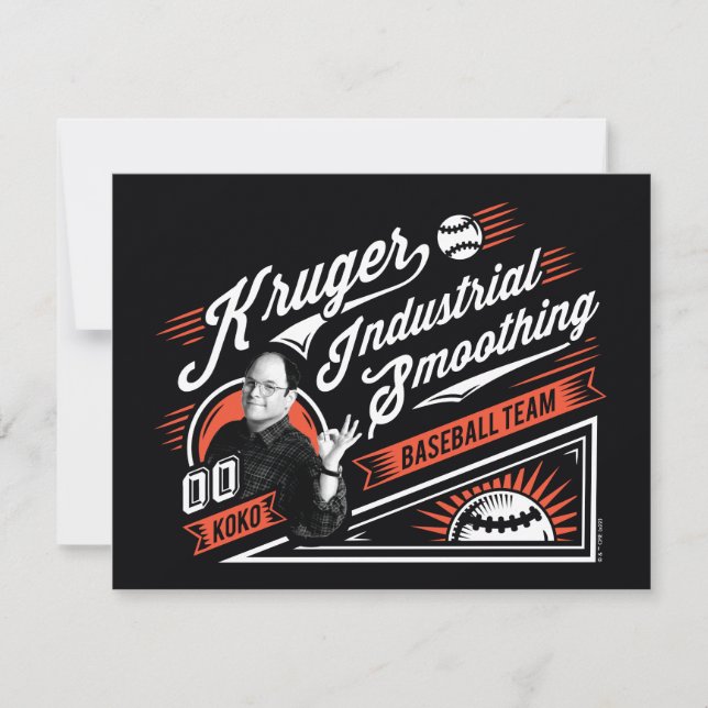 Seinfeld | Kruger Industrial Baseball Team Card (Front)