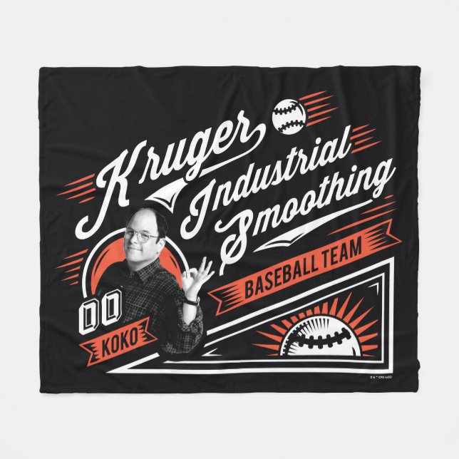 Seinfeld | Kruger Industrial Baseball Team Fleece Blanket (Front (Horizontal))