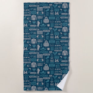 Seinfeld   Meme Pattern Beach Towel