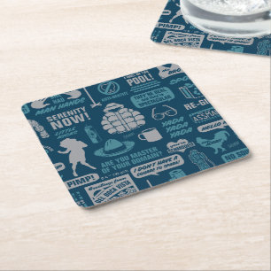 Seinfeld   Meme Pattern Square Paper Coaster