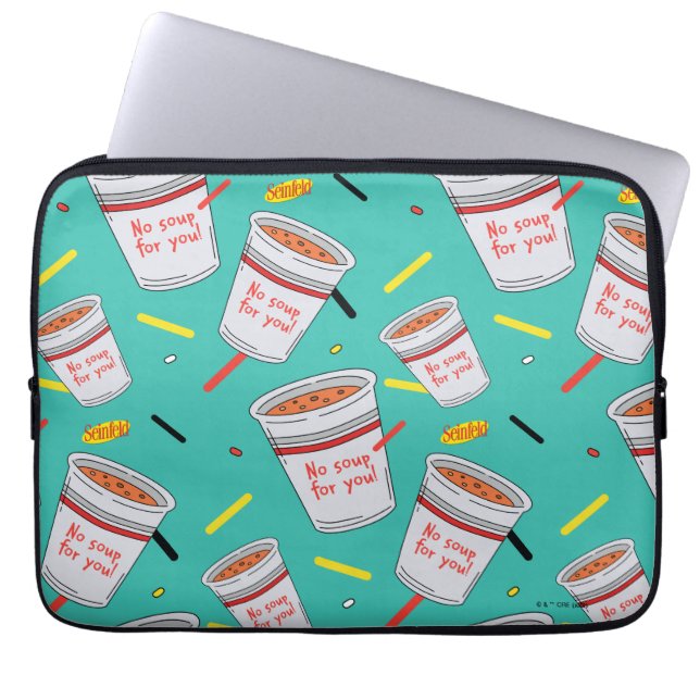 Seinfeld | No Soup For You Pattern Laptop Sleeve (Front)