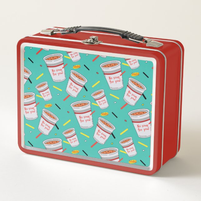 Seinfeld | No Soup For You Pattern Metal Lunch Box (Front)