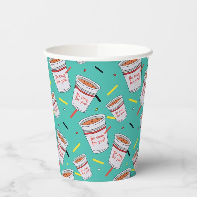 Seinfeld | No Soup For You Pattern Paper Cups (Left)