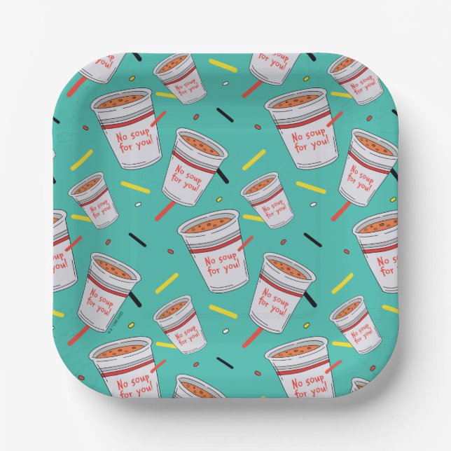 Seinfeld | No Soup For You Pattern Paper Plate (Front)