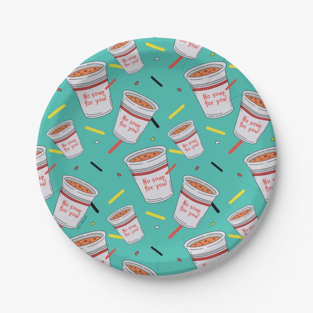 Seinfeld | No Soup For You Pattern Paper Plate (Front)