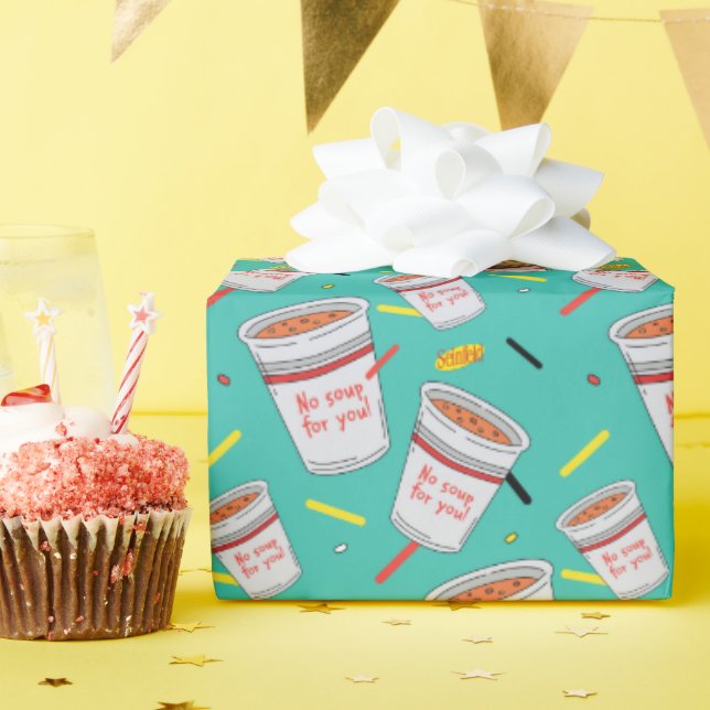 Seinfeld | No Soup For You Pattern Wrapping Paper (Birthday Party)