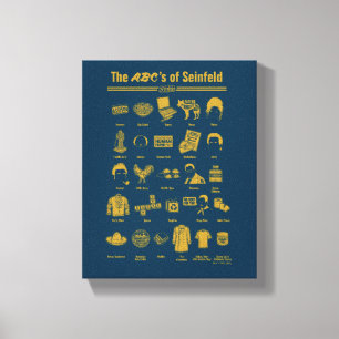 Seinfeld The ABC's of Seinfeld Infographic Canvas Print