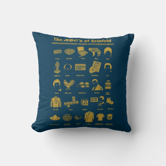 Seinfeld | The ABC's of Seinfeld Infographic Cushion (Front)