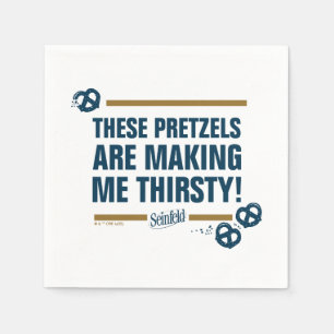 Seinfeld   "These Pretzels" Typography Graphic Napkin