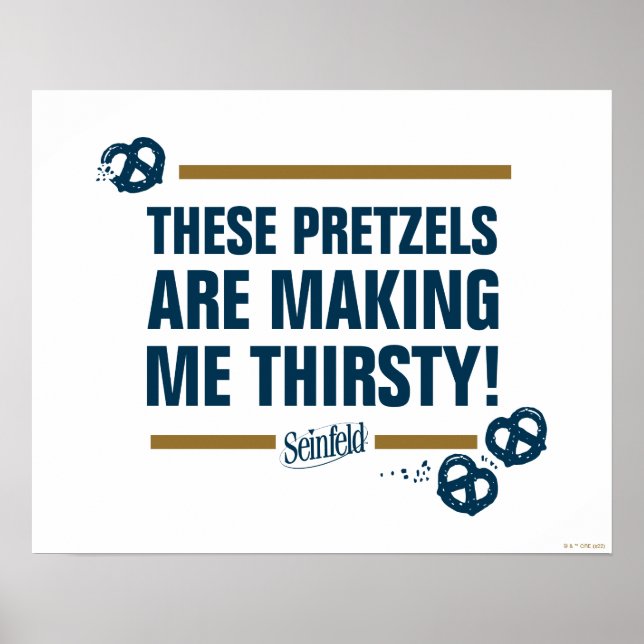 Seinfeld | "These Pretzels" Typography Graphic Poster (Front)