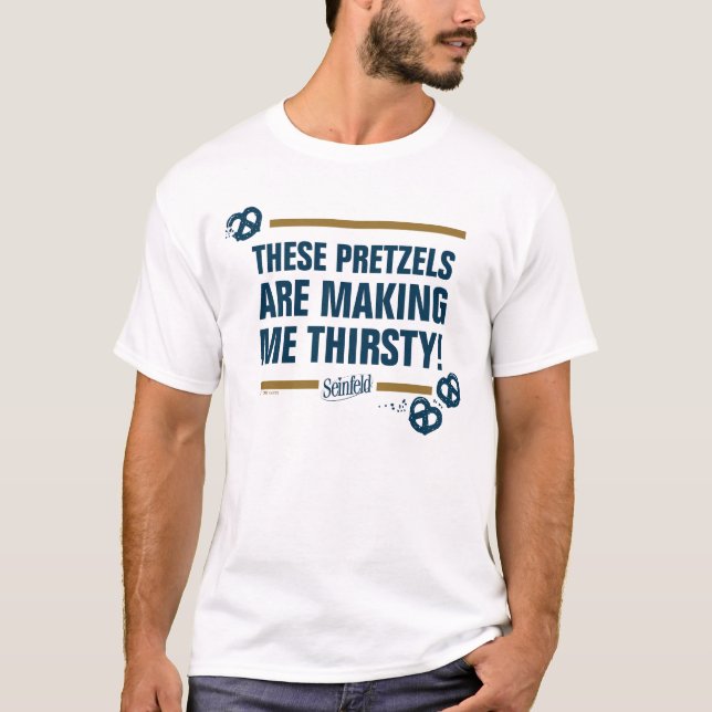 Seinfeld | "These Pretzels" Typography Graphic T-Shirt (Front)