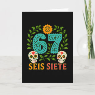 Seis Siete Mexican Los Muertos Calaveras Sugar Sku Card